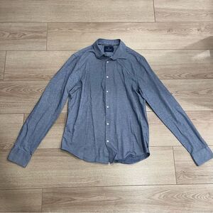 NEW Scotch & Soda Blue White Regular Fit Men’s Cotton Button Down Shirt Size M